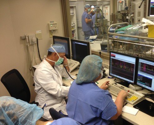 CoxHealth (Cardiology) Cathlab-Operating Hybrid Room Dr. Rowe and the CoxHealth team in the Cath Lab / Operating Hybrid Room